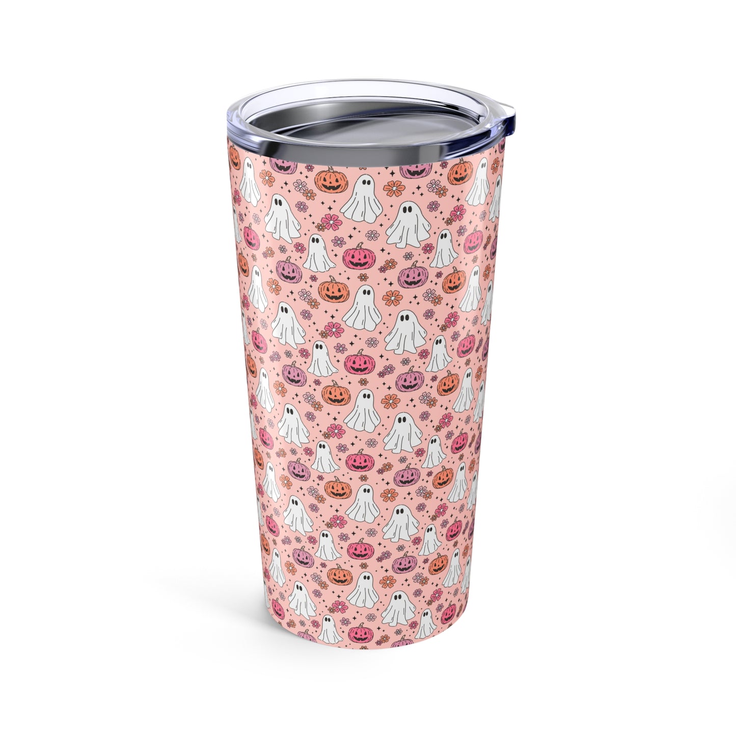 Halloween Ghosts Tumbler, 20oz Stainless Steel Drinkware, Fall Coffee Cup, Cute Halloween Gift, Spooky Mug for Parties
