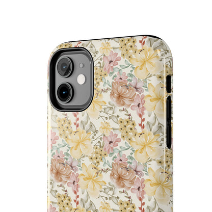 Floral Tough Phone Cases - Durable Protection, Stylish Accessories for Garden Lovers, Nature Enthusiasts, Birthdays, Holidays
