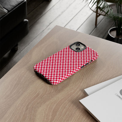 Red Checkerboard Heart Phone Case