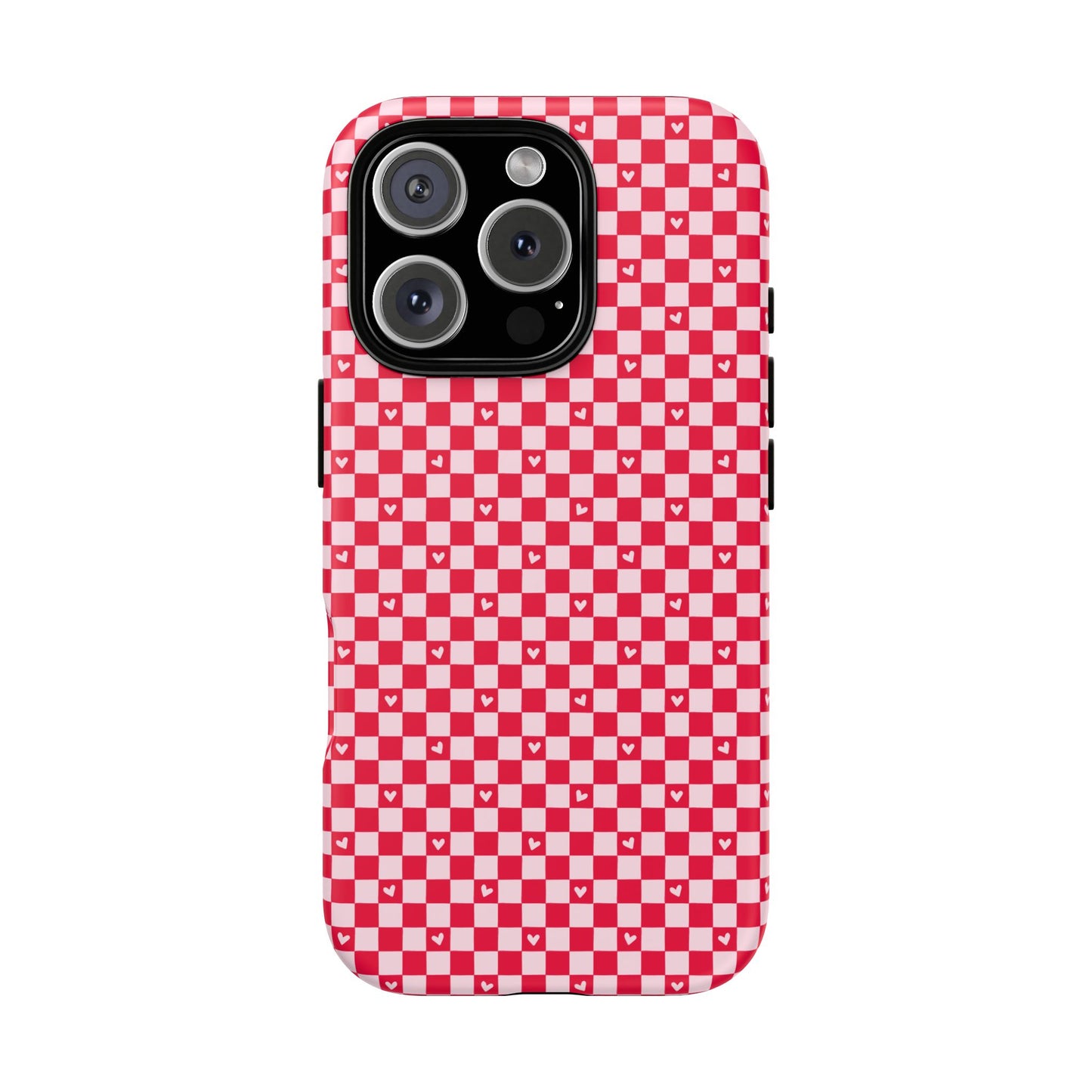 Red Checkerboard Heart Phone Case