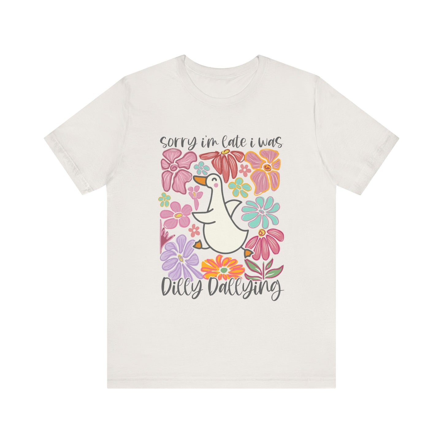 Floral Apology Tee - Unisex Jersey Short Sleeve T-Shirt with Playful Design