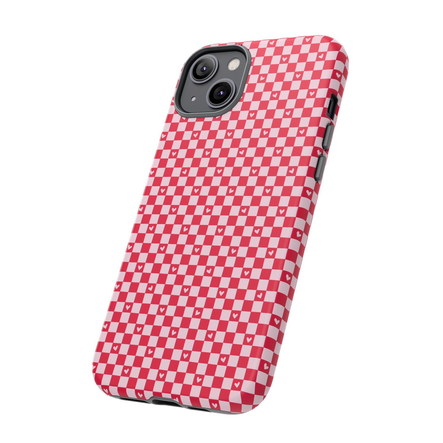Red Checkerboard Heart Phone Case