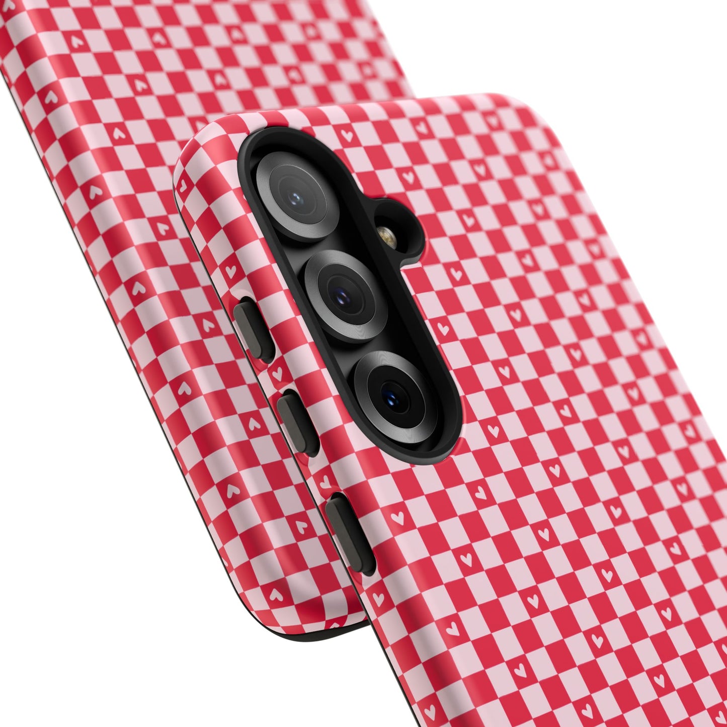 Red Checkerboard Heart Phone Case