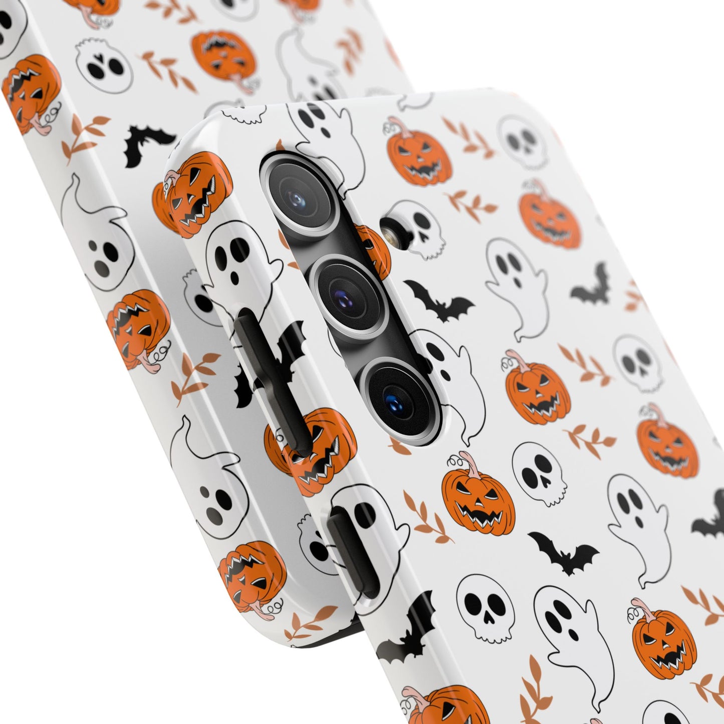 Halloween Themed Tough Phone Cases, Spooky Ghosts & Skulls, Perfect for Fall Decor, Unique Gift for Halloween Lovers, Fun Pumpkin Design