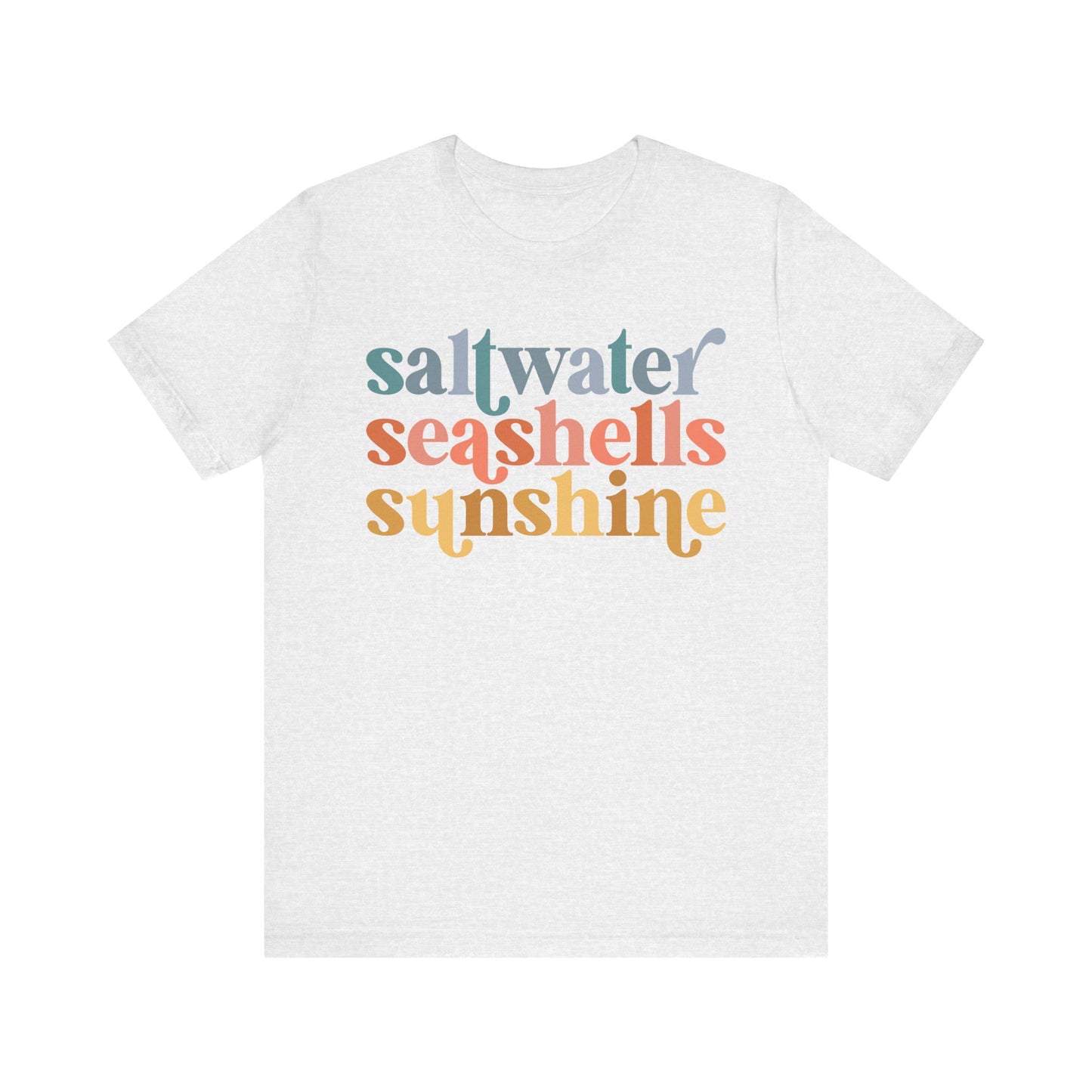 Coastal Vibes Unisex Jersey Tee - Saltwater Seashells Sunshine Design