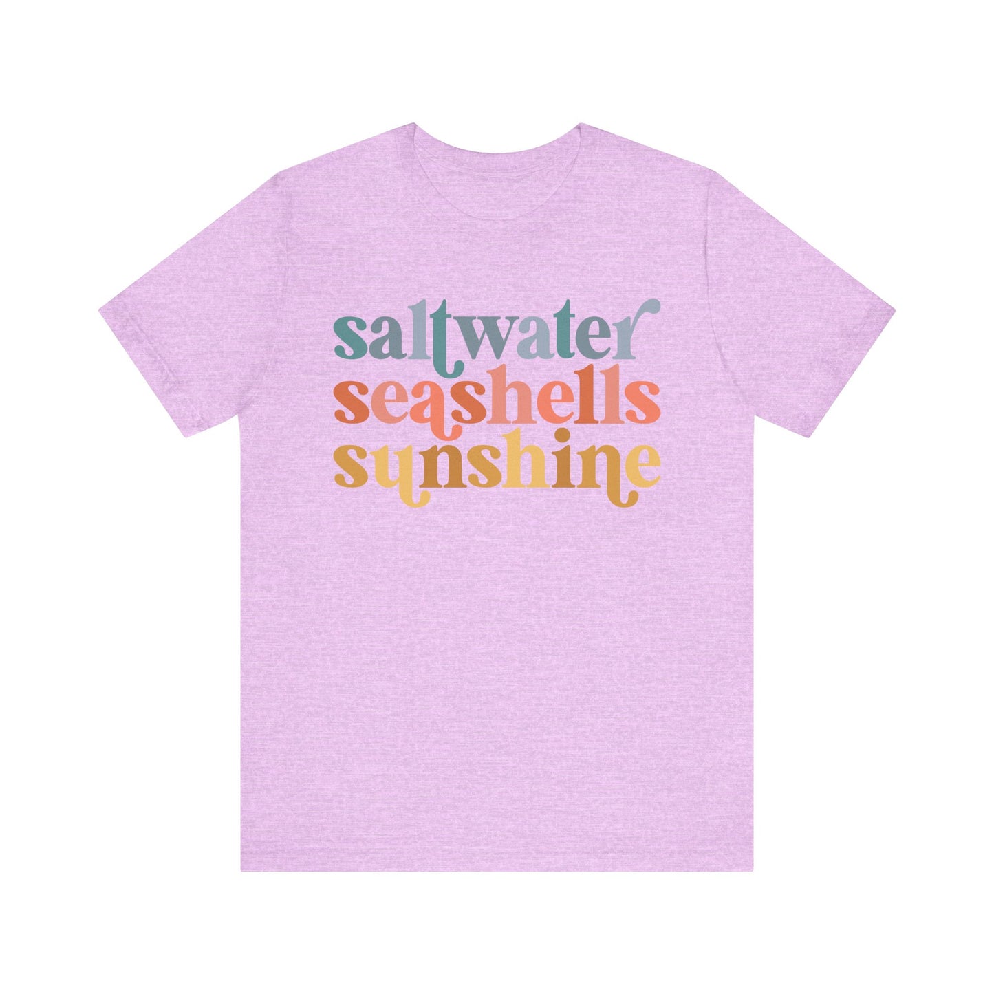 Coastal Vibes Unisex Jersey Tee - Saltwater Seashells Sunshine Design
