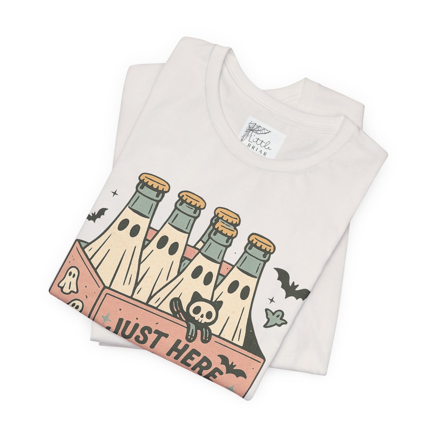 Halloween Vibes Unisex Tee - Just Here for the Boos, Fun Halloween Shirt, Party Wear, Gag Gift, Ghostly Spirit Classy Wear