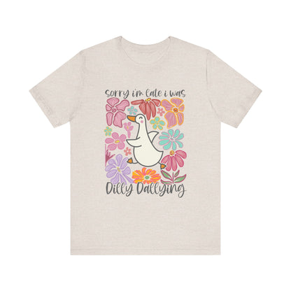 Floral Apology Tee - Unisex Jersey Short Sleeve T-Shirt with Playful Design