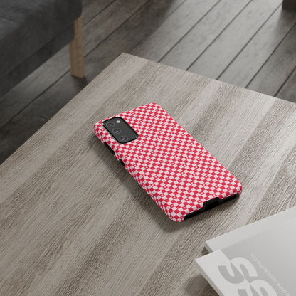Red Checkerboard Heart Phone Case