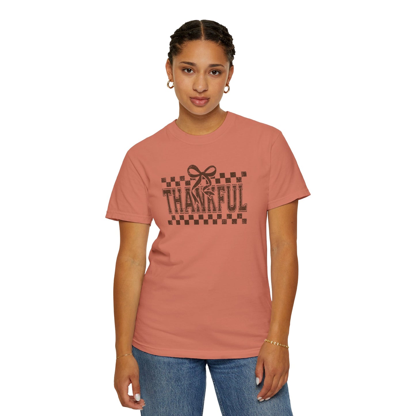 Thankful Unisex Garment-Dyed T-Shirt, Casual Fall Tee, Thanksgiving Gift, Cozy Everyday Wear, Autumn Fashion, Comfortable Tops