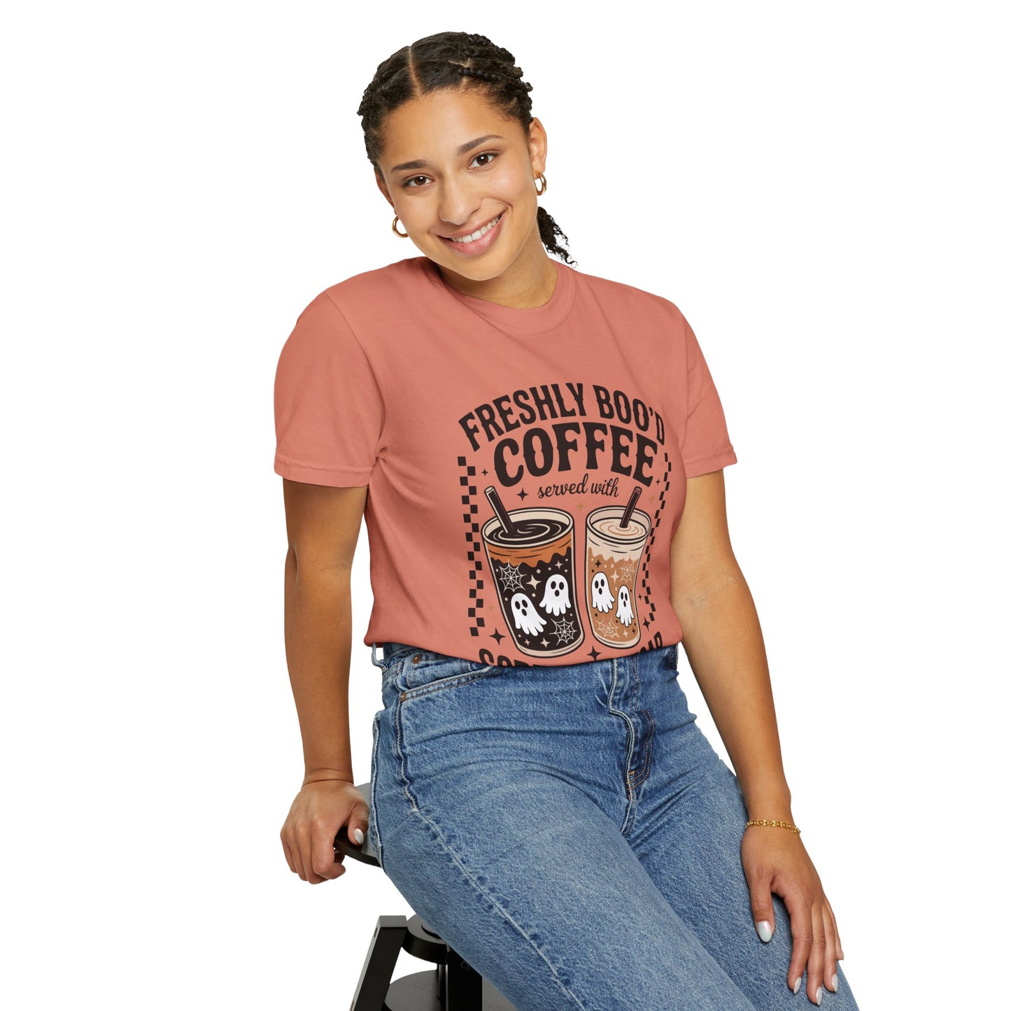Coffee Themed Unisex T-Shirt - Freshly Boo'd Design for Halloween, Great for Fall, Gift for Coffee Lovers, Perfect for Casual Wear, [...]