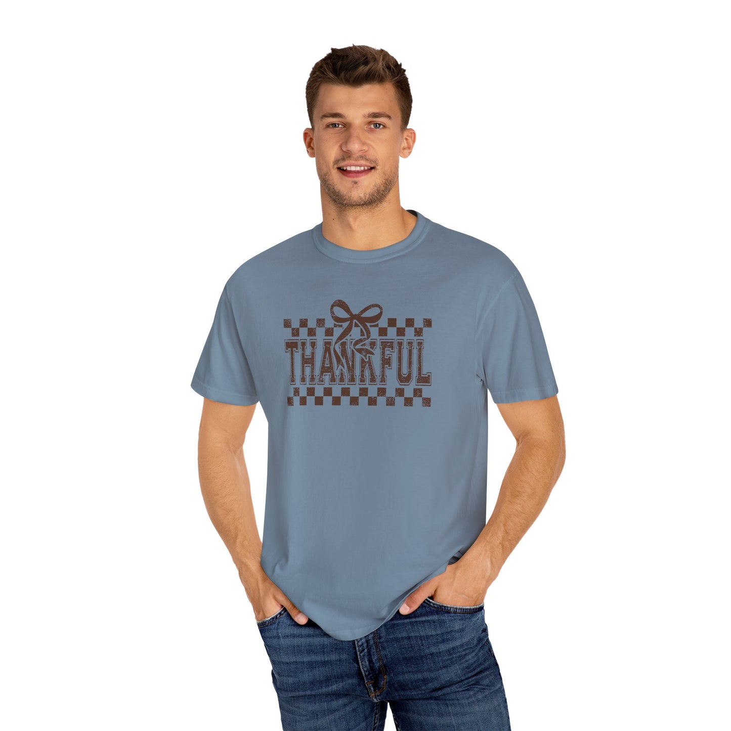 Thankful Unisex Garment-Dyed T-Shirt, Casual Fall Tee, Thanksgiving Gift, Cozy Everyday Wear, Autumn Fashion, Comfortable Tops