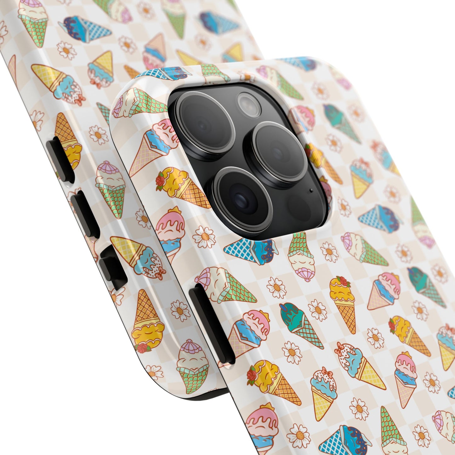 Princess Themed Colorful Ice Cream Tough Phone Cases - Fun, Giftable, Summer Vibe, Durable Protection for Your Device, Perfect for Food Lovers, Bright