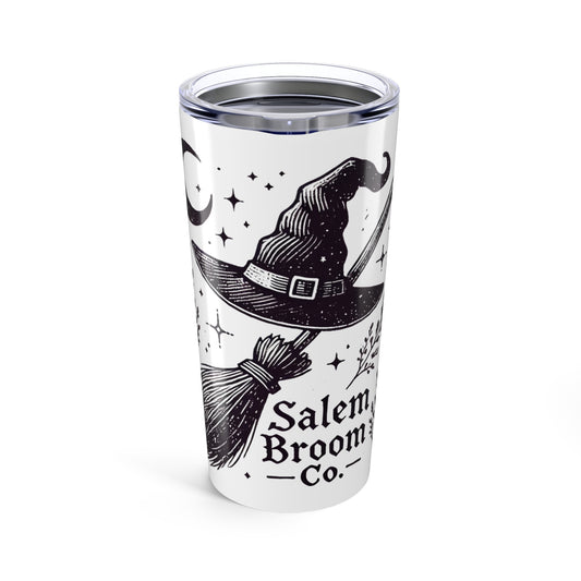 Salem Broom Co. Witchy 20oz Tumbler, Travel Mug, Halloween Gift, Witch Lover Cup, Spooky Drinkware, Fall Decor