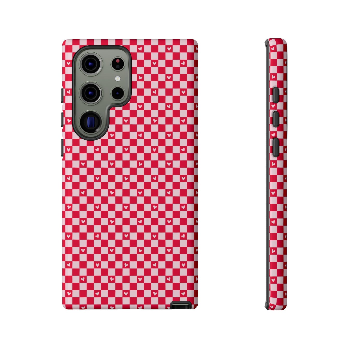 Red Checkerboard Heart Phone Case
