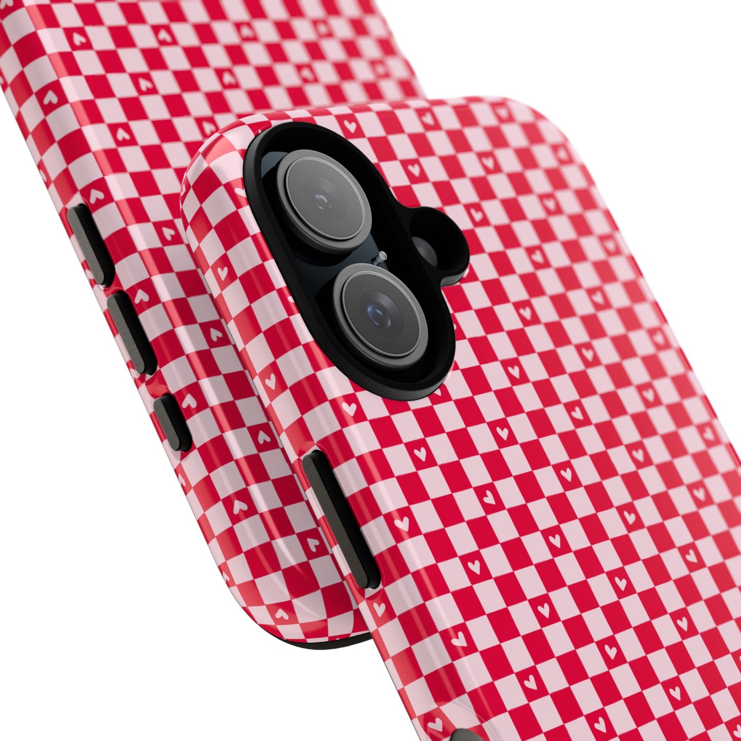 Red Checkerboard Heart Phone Case