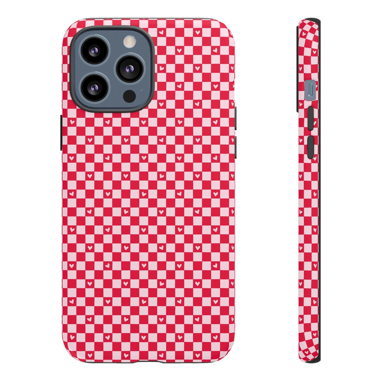 Red Checkerboard Heart Phone Case