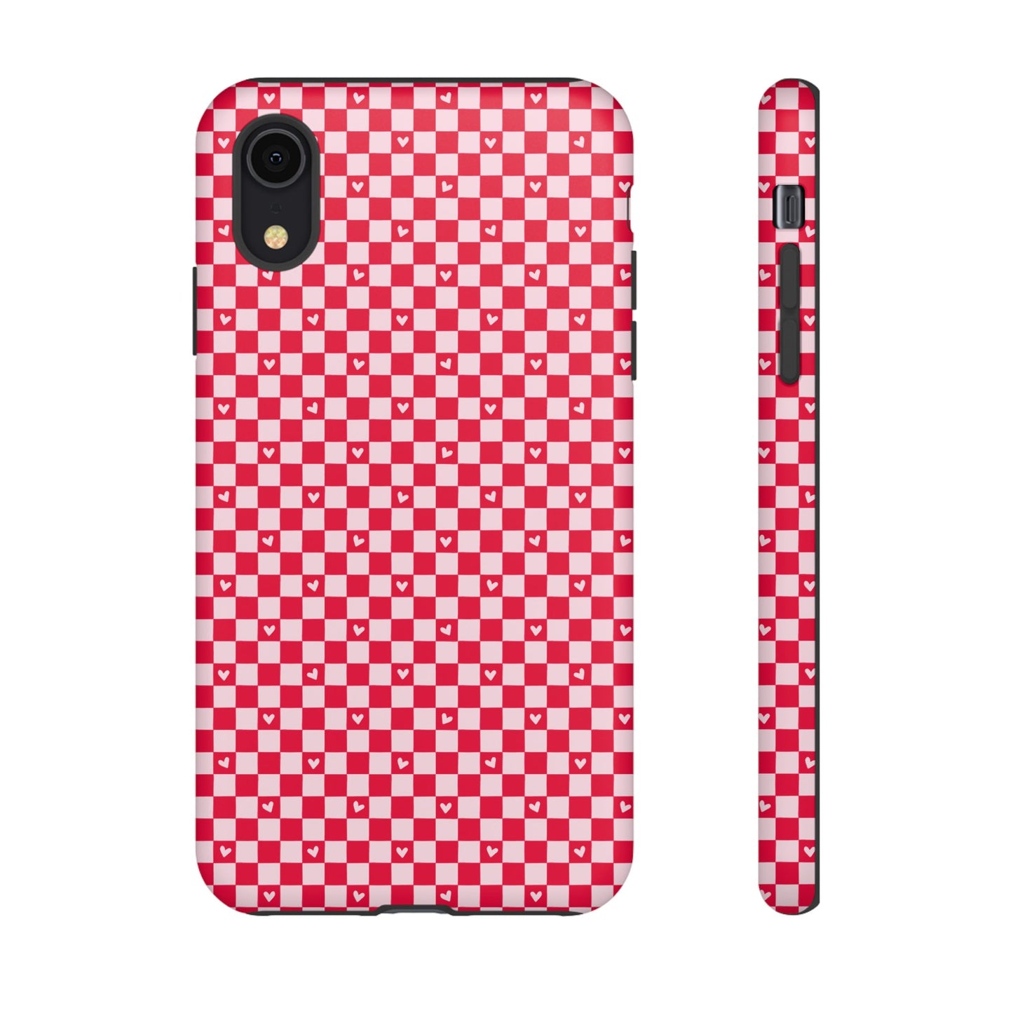 Red Checkerboard Heart Phone Case