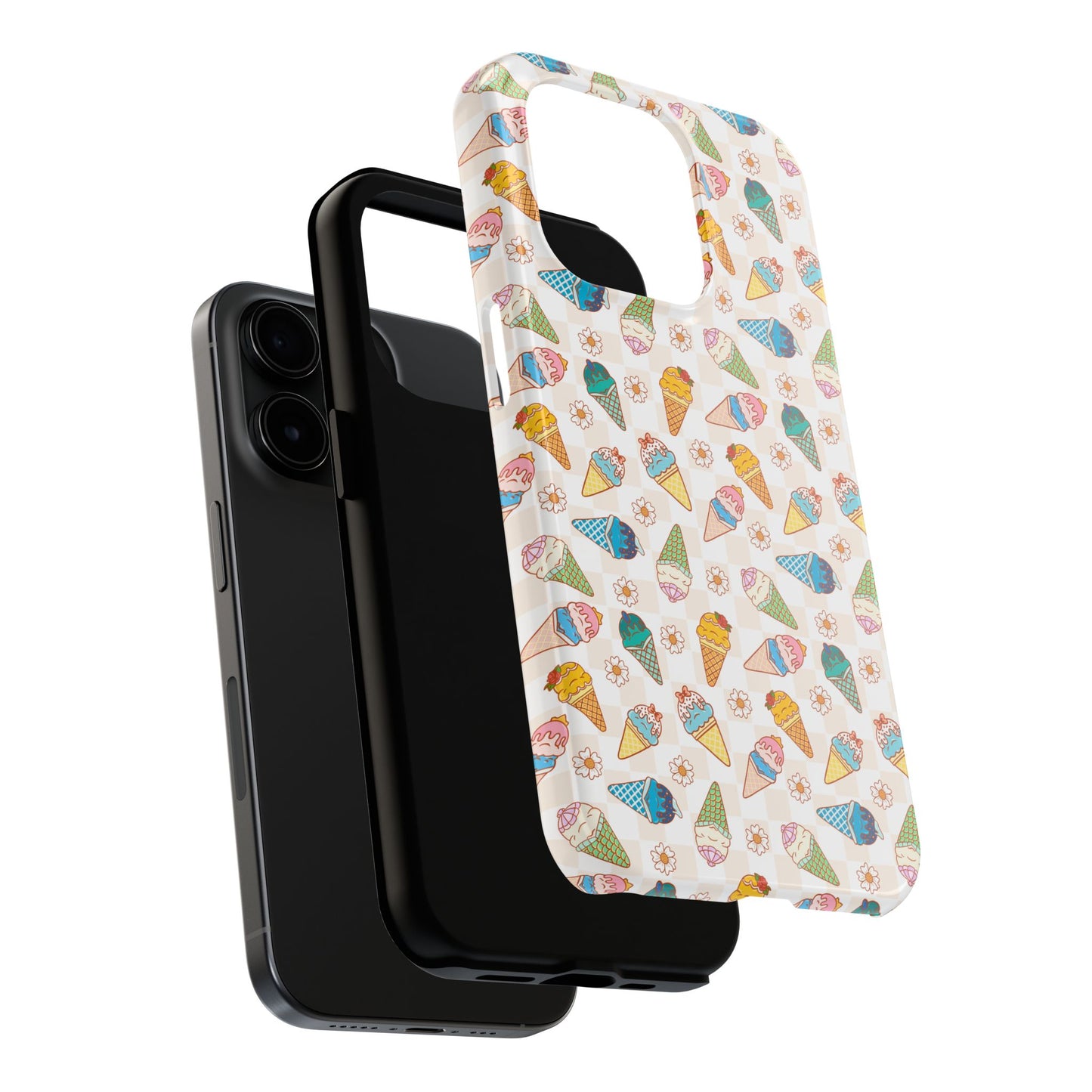 Princess Themed Colorful Ice Cream Tough Phone Cases - Fun, Giftable, Summer Vibe, Durable Protection for Your Device, Perfect for Food Lovers, Bright