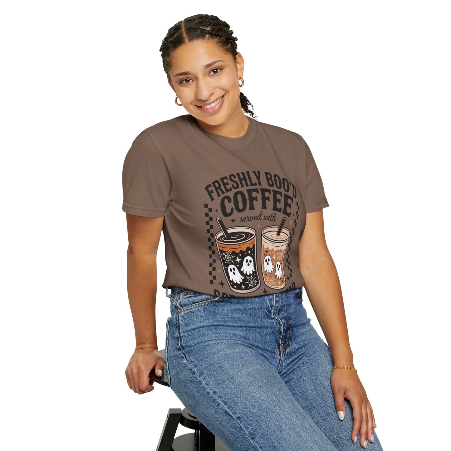Coffee Themed Unisex T-Shirt - Freshly Boo'd Design for Halloween, Great for Fall, Gift for Coffee Lovers, Perfect for Casual Wear, [...]