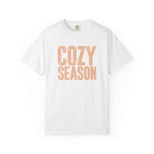 Cozy Season T-shirt for Autumn Vibes | Unisex Garment-Dyed Tee, Fall Apparel, Seasonal Fashion, Casual Wear, Gift Idea