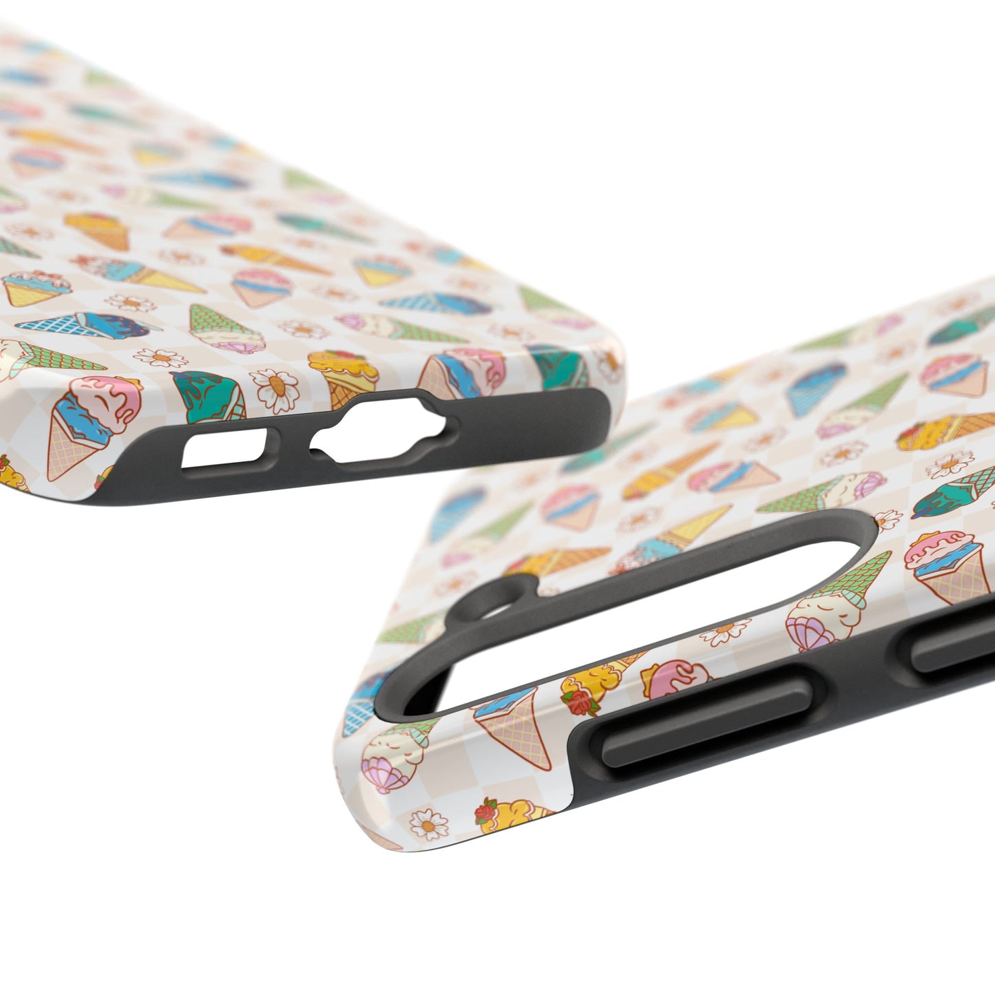Princess Themed Colorful Ice Cream Tough Phone Cases - Fun, Giftable, Summer Vibe, Durable Protection for Your Device, Perfect for Food Lovers, Bright