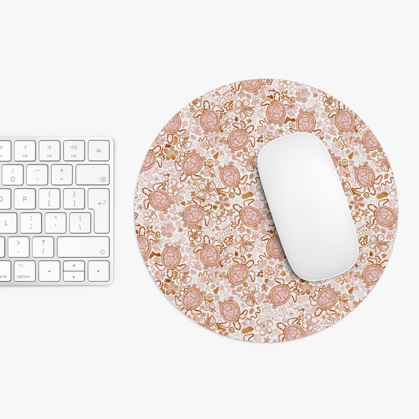 Turtle-Themed Round Mouse Pad – Eco-Friendly Desk Accessory for Nature Lovers