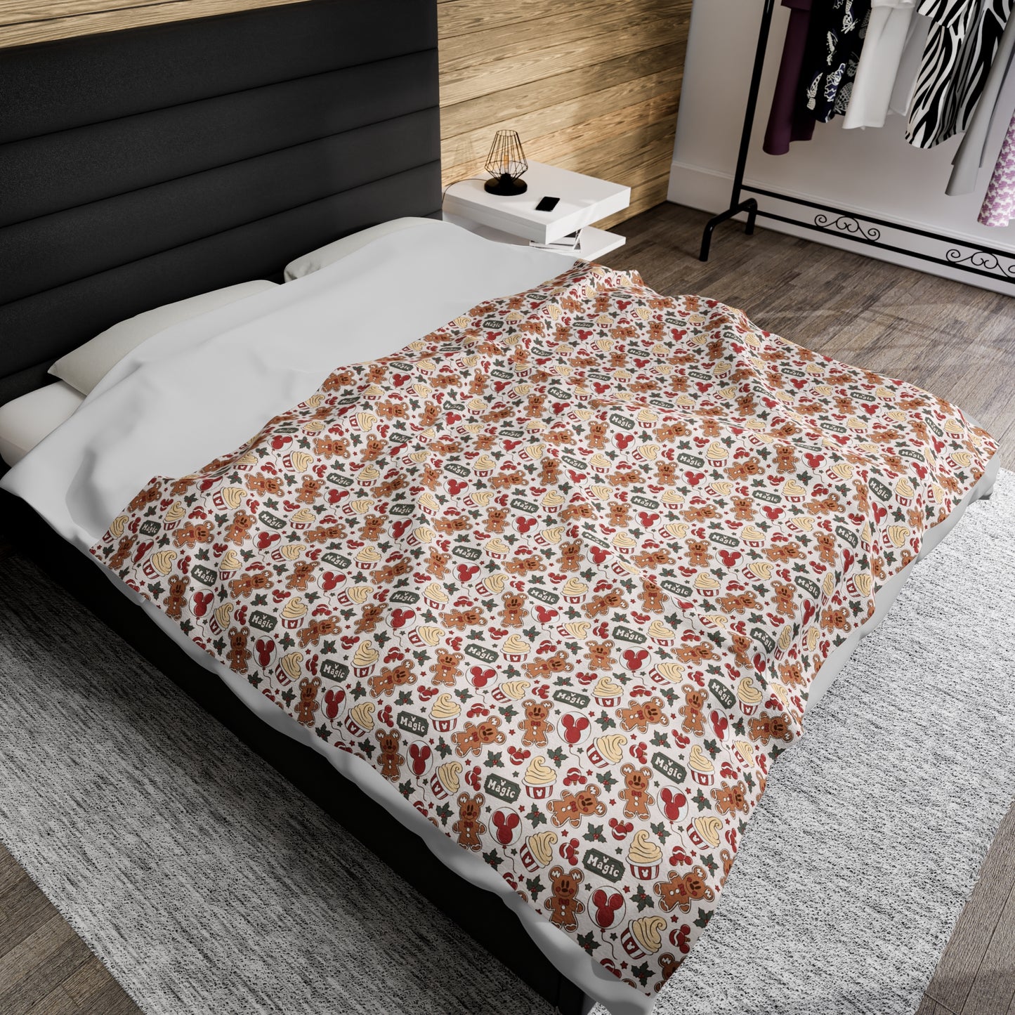 Plush Blanket - Gingerbread Christmas