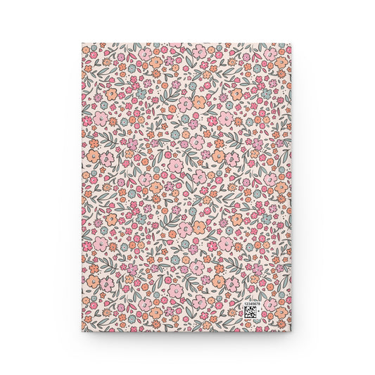 Floral Hardcover Journal - Pretty Notebook for Writing, Journal, Diary, Gift for Her, Creative Planner