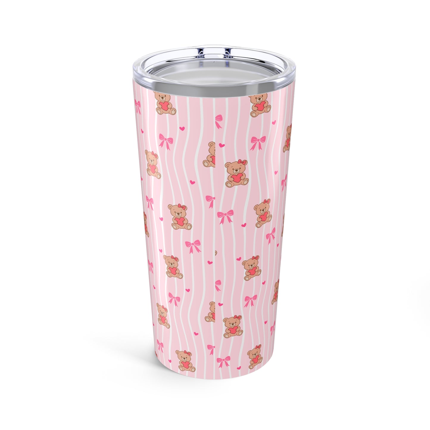 20oz Pink Teddy Bear Tumbler