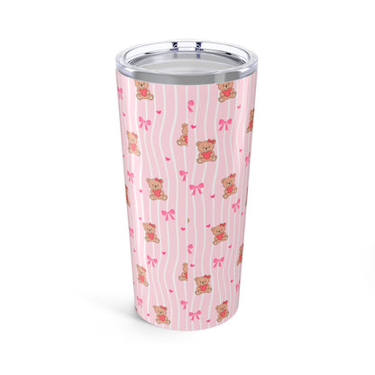 20oz Pink Teddy Bear Tumbler