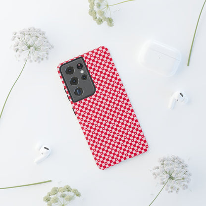 Red Checkerboard Heart Phone Case