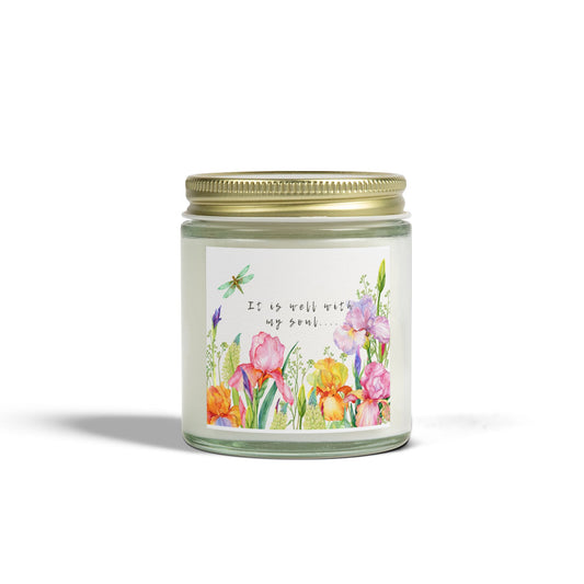 It Is Well With My Soul Scented Candle Coconut Apricot