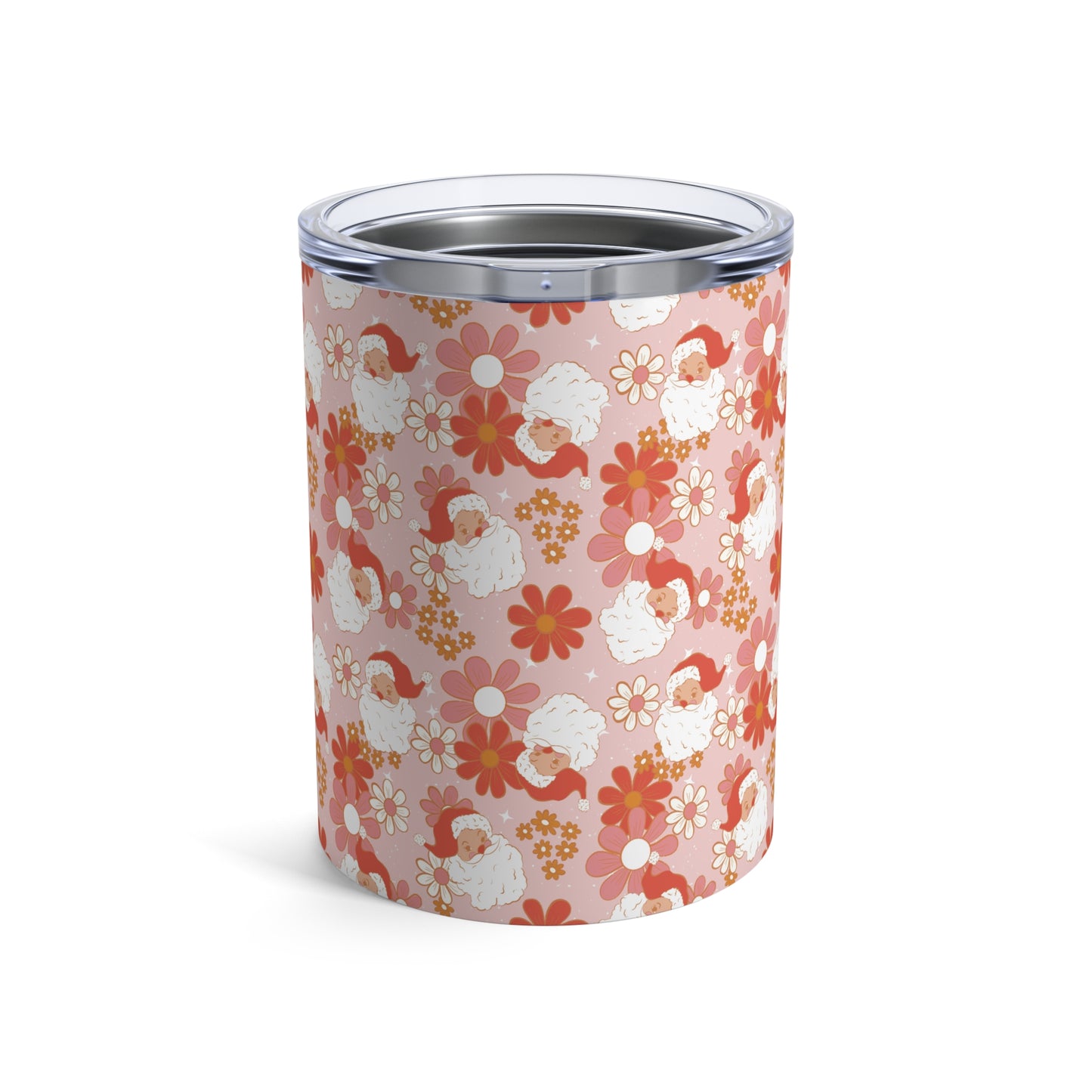 Retro Santa Tumbler, Christmas Drinkware, Holiday Gift, Festive Coffee Cup, Vintage Santa Mug