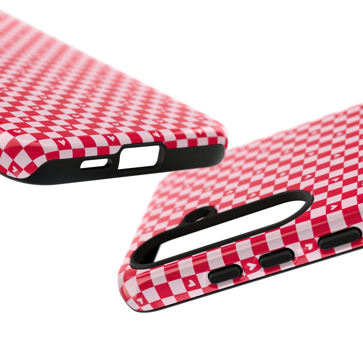 Red Checkerboard Heart Phone Case