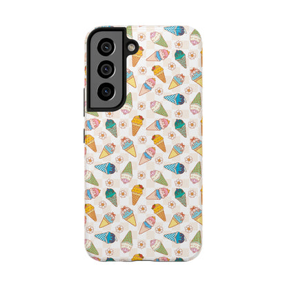 Princess Themed Colorful Ice Cream Tough Phone Cases - Fun, Giftable, Summer Vibe, Durable Protection for Your Device, Perfect for Food Lovers, Bright