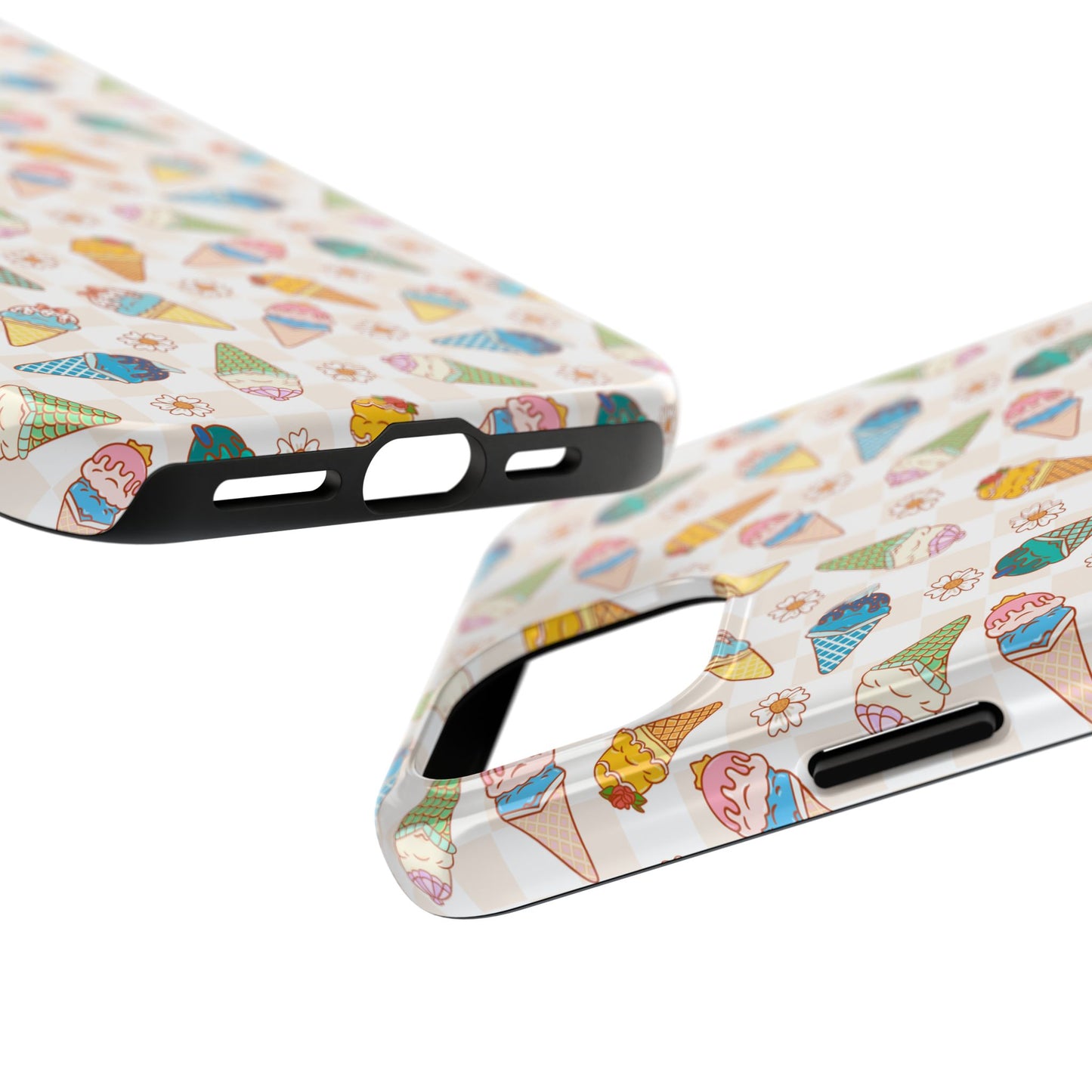 Princess Themed Colorful Ice Cream Tough Phone Cases - Fun, Giftable, Summer Vibe, Durable Protection for Your Device, Perfect for Food Lovers, Bright