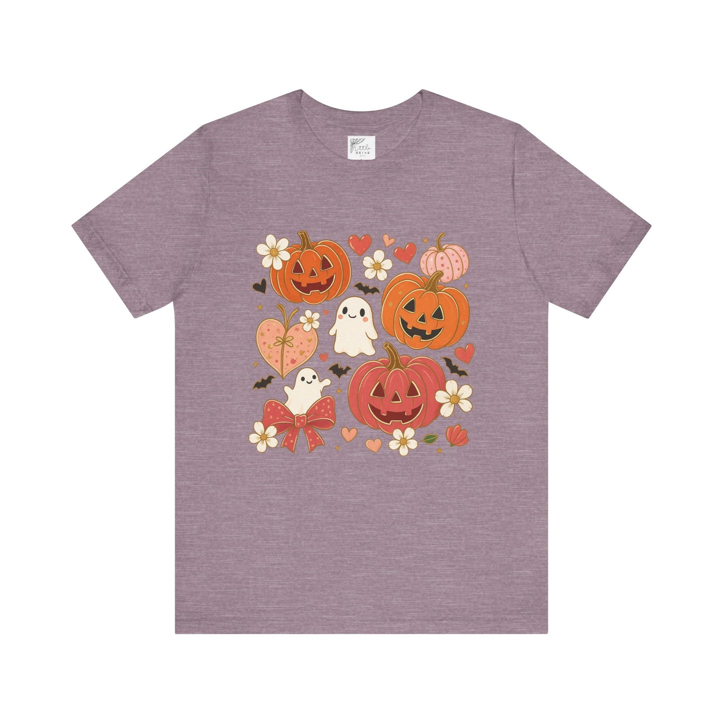 Halloween Ghost & Pumpkin Tee, Perfect for Fall, Halloween Parties, Cozy Autumn Wear, Unisex T-Shirt, Seasonal Gift Idea