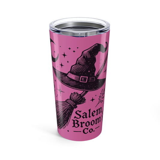 Salem Broom Co. Witchy 20oz Tumbler | Fall Vibes, Halloween Decor, Witchcraft Gift, Stainless Steel Travel Mug, Beverages on the Go