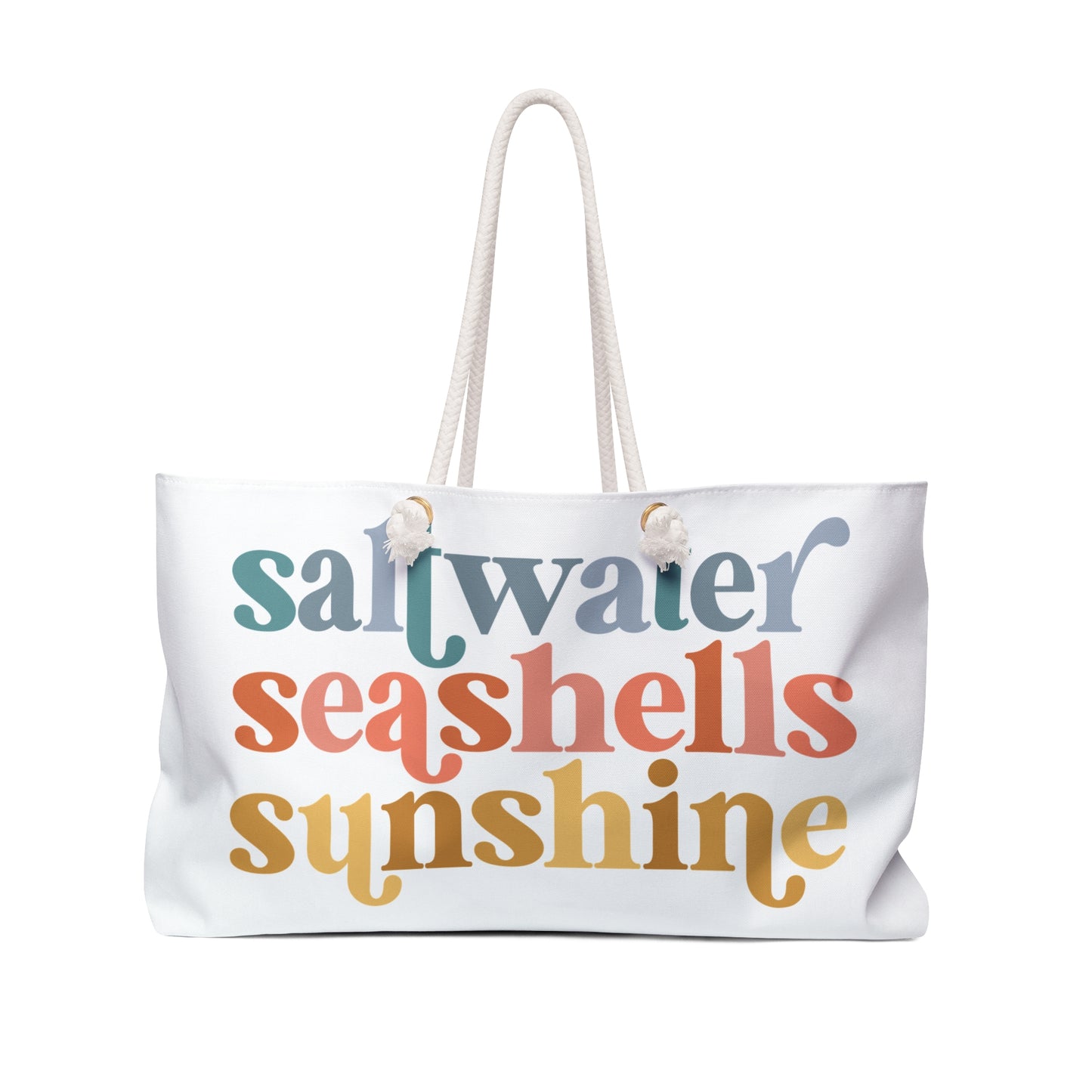 Saltwater Seashells Sunshine Weekender Bag - Perfect for Beach Trips & Getaways