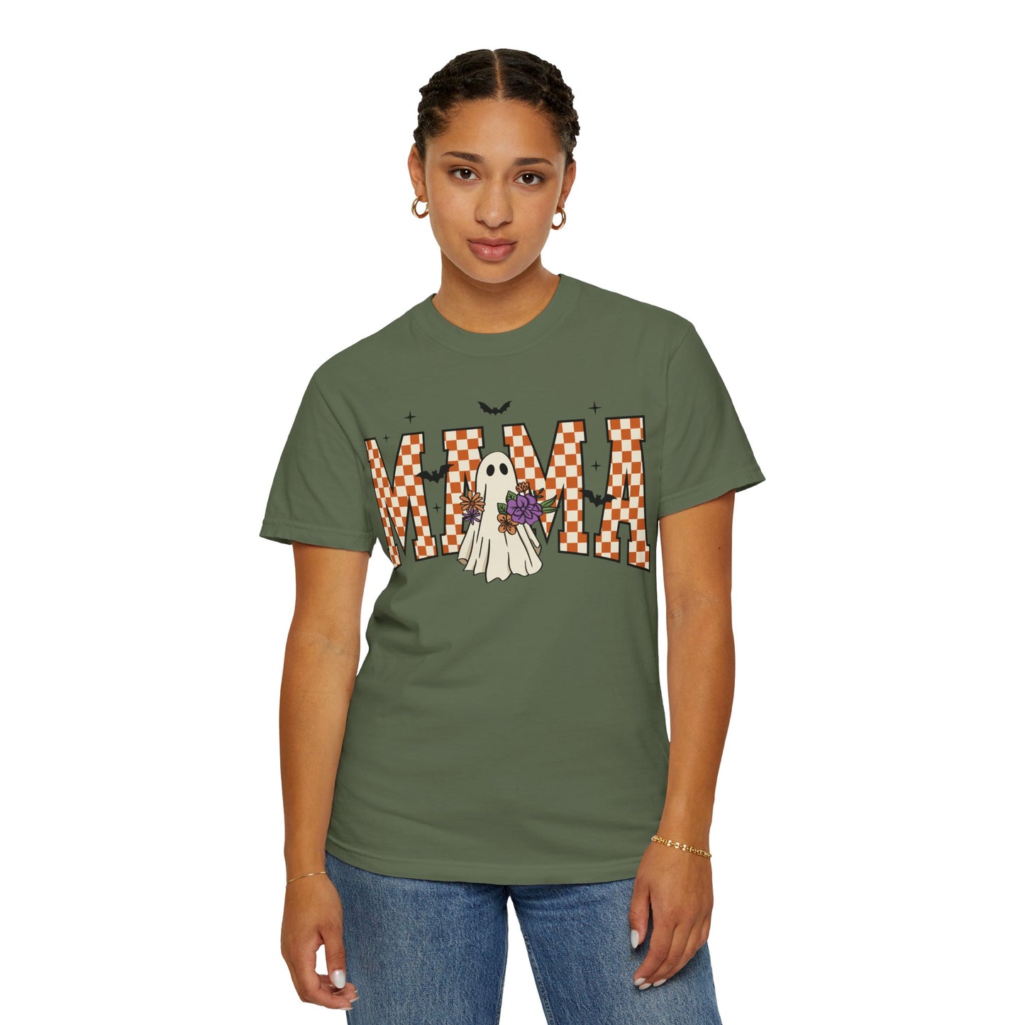 Ghostly Mama T-shirt, Spooky Mama Shirt, Halloween Tee, Gift for Mom, Fall Fashion, Unisex Graphic Tee