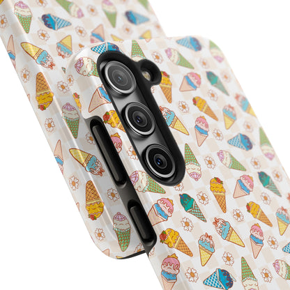 Princess Themed Colorful Ice Cream Tough Phone Cases - Fun, Giftable, Summer Vibe, Durable Protection for Your Device, Perfect for Food Lovers, Bright