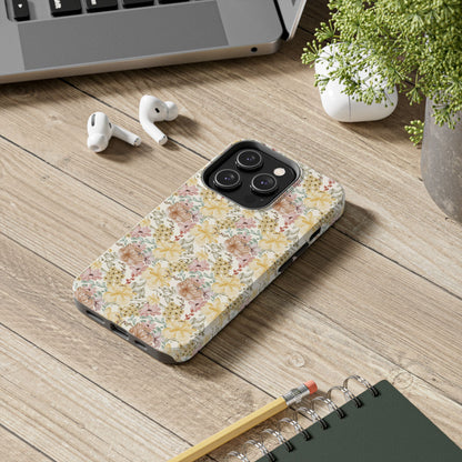 Floral Tough Phone Cases - Durable Protection, Stylish Accessories for Garden Lovers, Nature Enthusiasts, Birthdays, Holidays