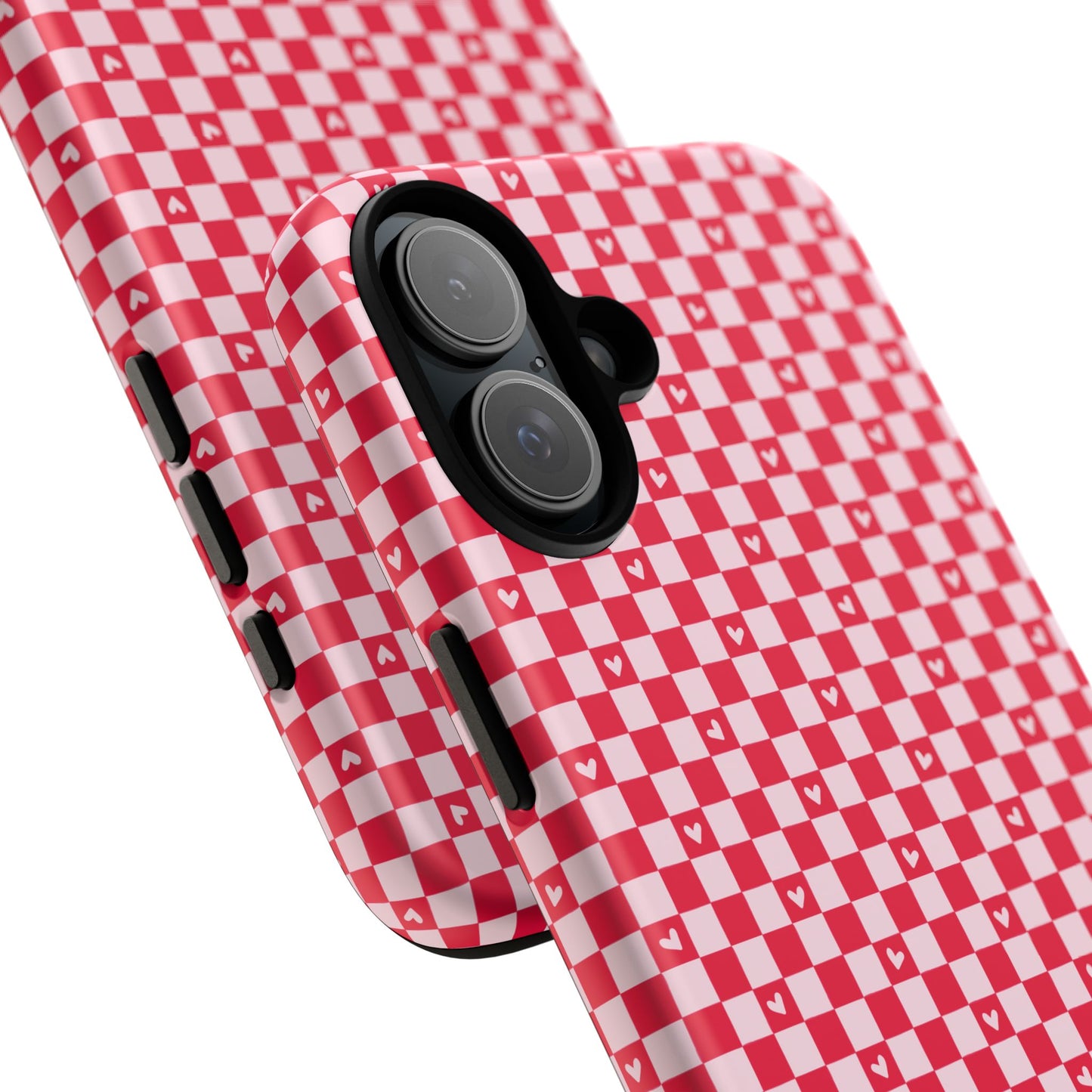 Red Checkerboard Heart Phone Case