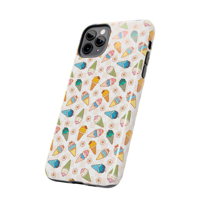 Princess Themed Colorful Ice Cream Tough Phone Cases - Fun, Giftable, Summer Vibe, Durable Protection for Your Device, Perfect for Food Lovers, Bright