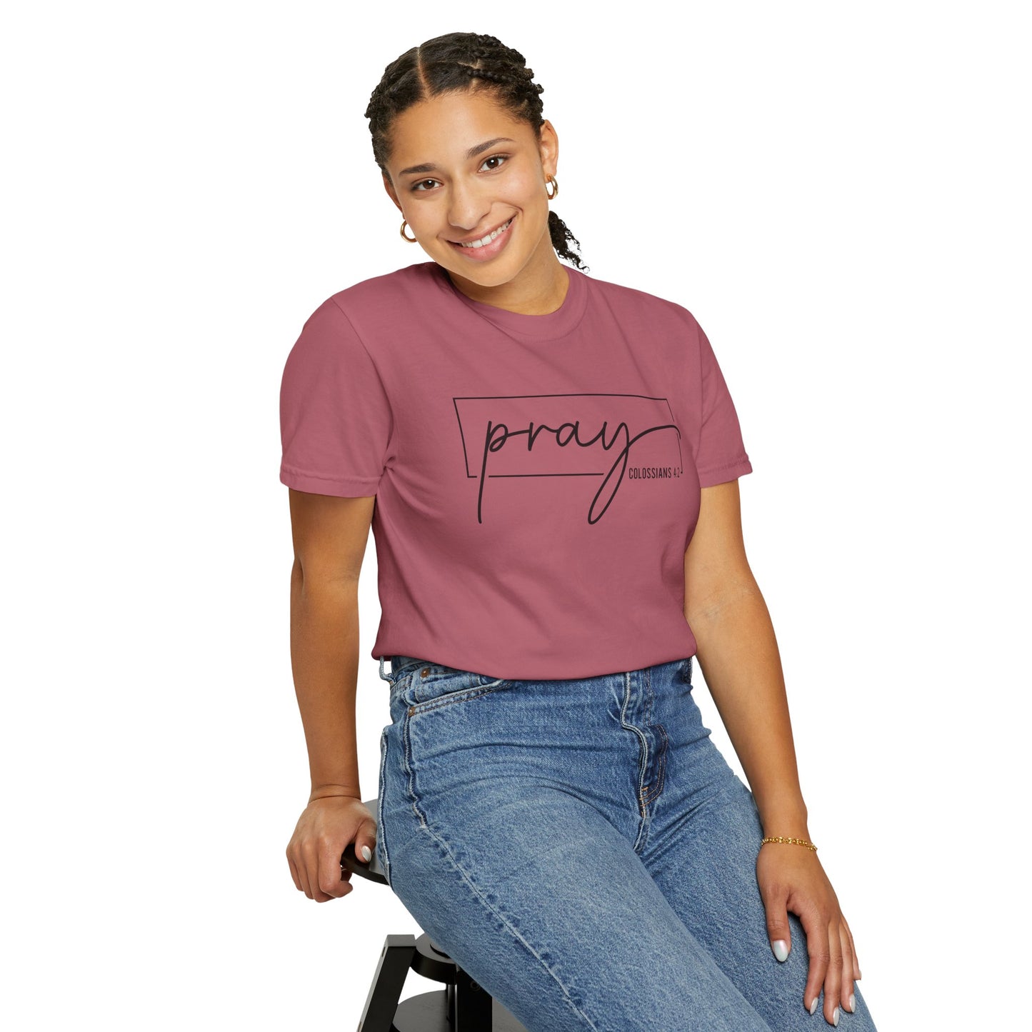Pray Unisex Garment-Dyed T-Shirt, Faith-based Tee, Inspirational Shirt, Gift for Believers, Casual Faith Wear
