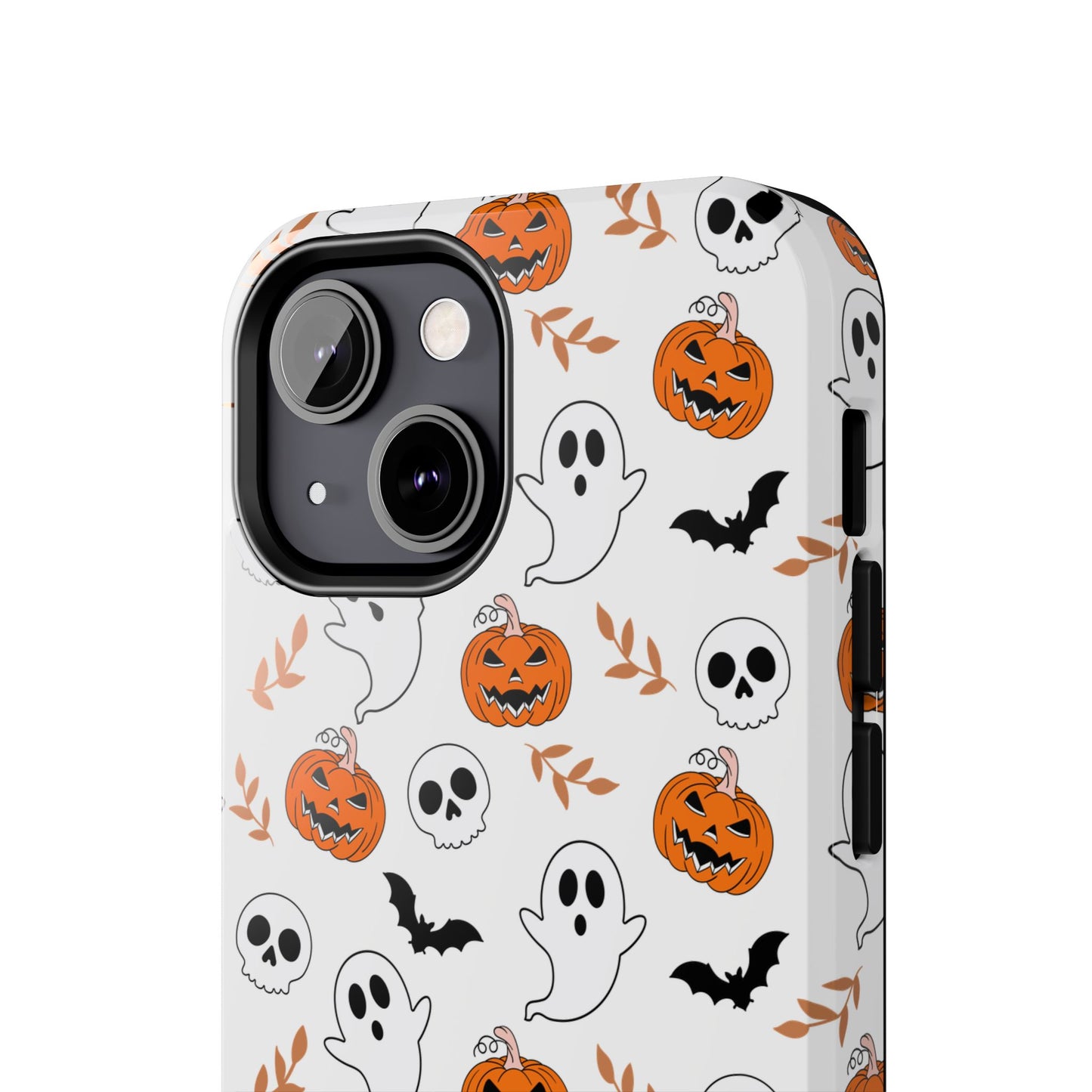 Halloween Themed Tough Phone Cases, Spooky Ghosts & Skulls, Perfect for Fall Decor, Unique Gift for Halloween Lovers, Fun Pumpkin Design