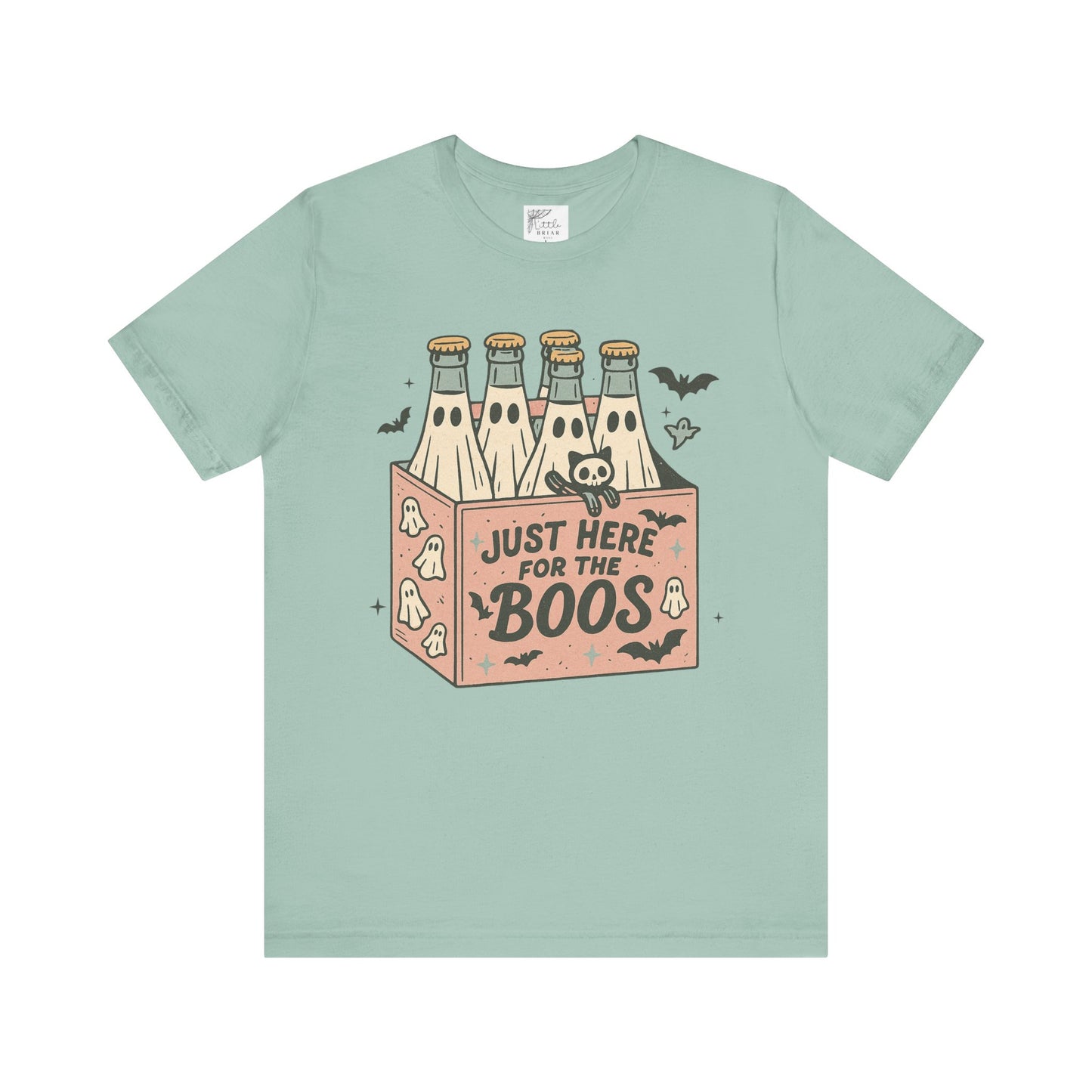 Halloween Vibes Unisex Tee - Just Here for the Boos, Fun Halloween Shirt, Party Wear, Gag Gift, Ghostly Spirit Classy Wear