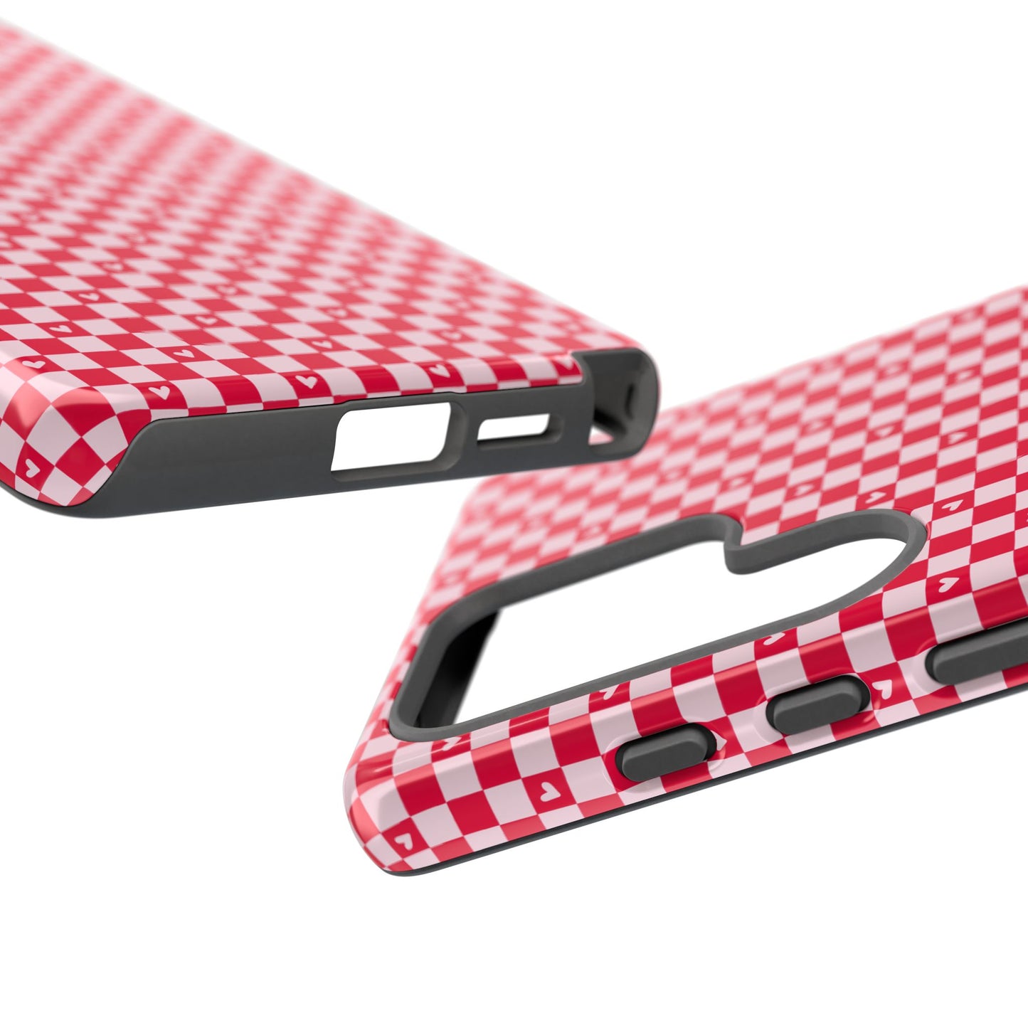 Red Checkerboard Heart Phone Case