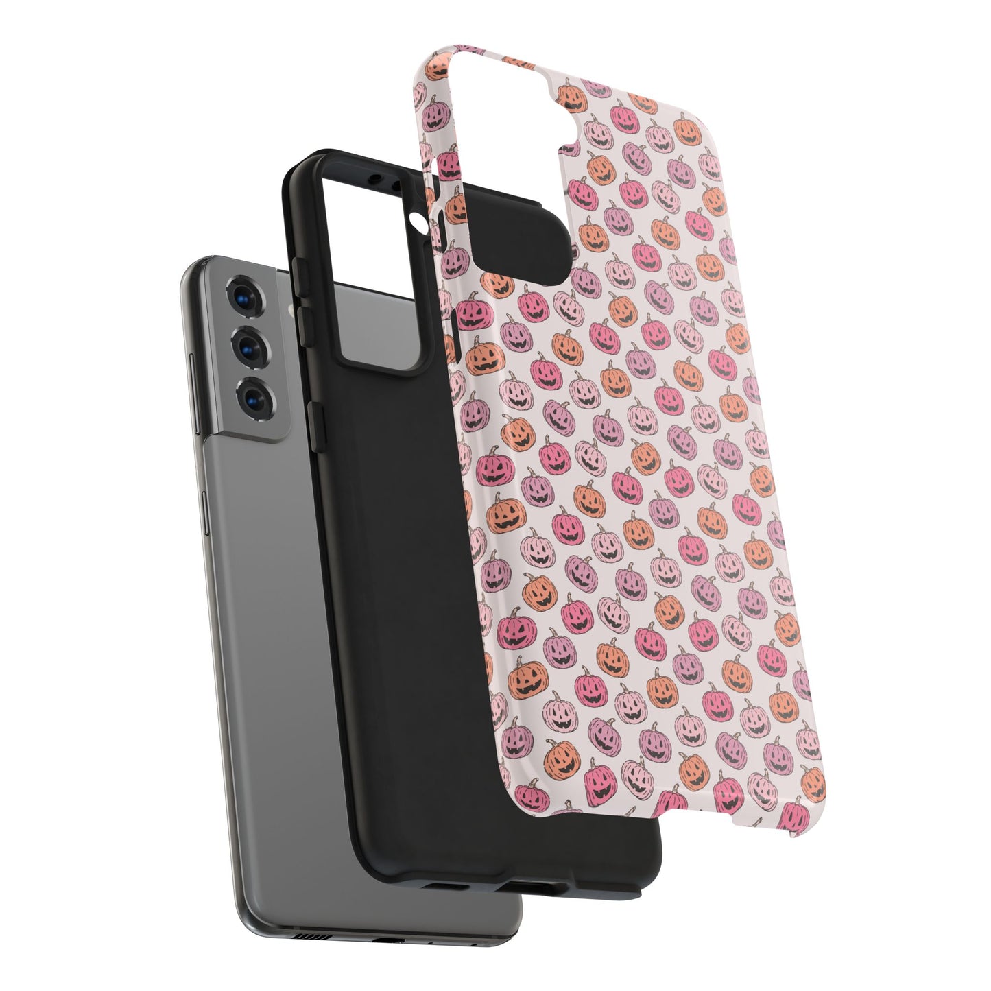 Cute Pumpkin Pattern Tough Phone Cases | Fall Decor, Halloween Accessories, Gifts for Her, Trendy Phone Protection